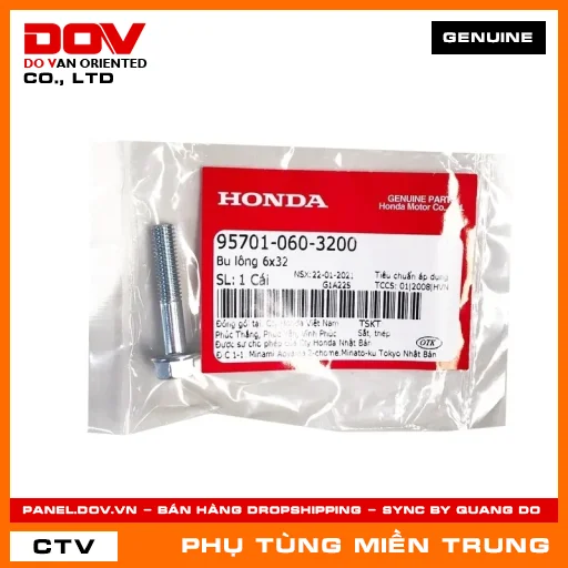 BU LÔNG 6X32 HONDA CHÍNH HÃNG (MÃ: 957010603200) — 957010603200