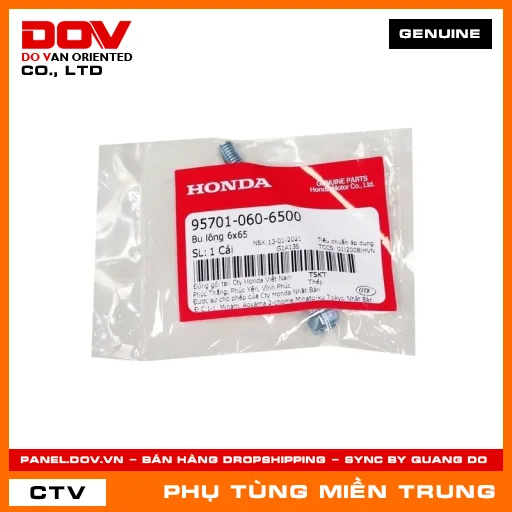 BU LÔNG 6X65 HONDA CHÍNH HÃNG (MÃ: 957010606500) — 957010606500