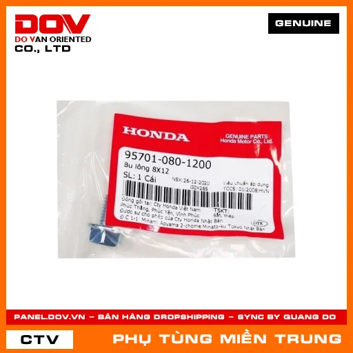 BU LÔNG 8X12 HONDA CHÍNH HÃNG (MÃ: 957010801200) — 957010801200
