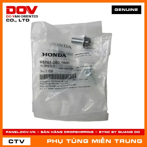 BU LÔNG 8X16 HONDA CHÍNH HÃNG (MÃ: 957010801600) — 957010801600