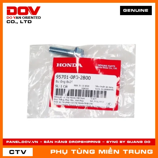 BU LÔNG 8X28 HONDA CHÍNH HÃNG (MÃ: 957010802800) — 957010802800
