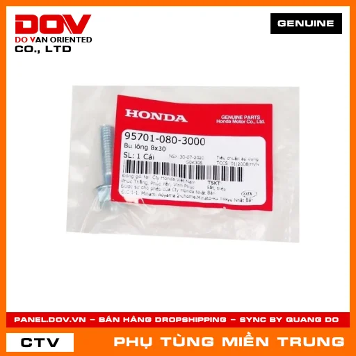 BU LÔNG 8X30 HONDA CHÍNH HÃNG (MÃ: 957010803000) — 957010803000