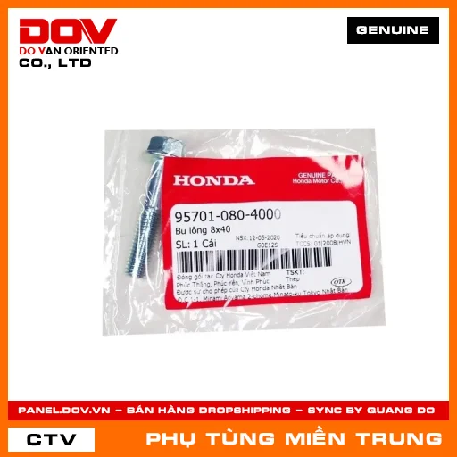 BU LÔNG 8X40 HONDA CHÍNH HÃNG (MÃ: 957010804000) — 957010804000