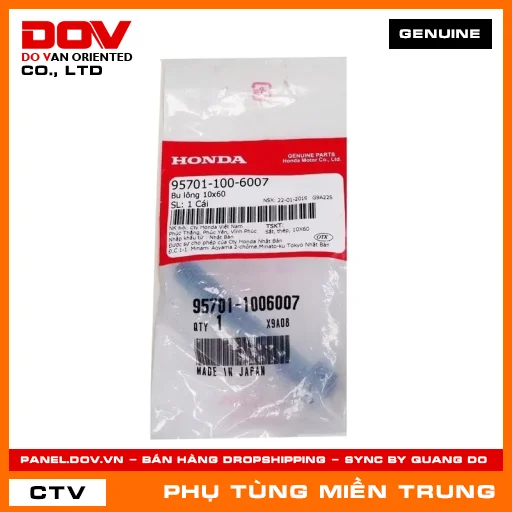 BU LÔNG 10X60 HONDA CHÍNH HÃNG (MÃ: 957011006007) — 957011006007