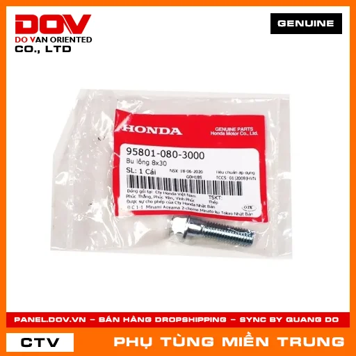 BU LÔNG 8X30 HONDA CHÍNH HÃNG (MÃ: 958010803000) — 958010803000