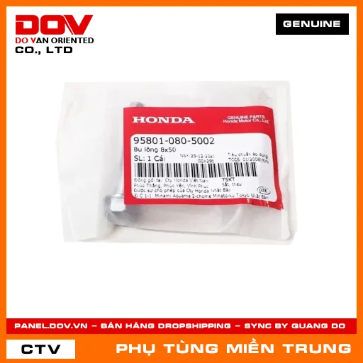 BU LÔNG 8X50 HONDA CHÍNH HÃNG (MÃ: 958010805002) — 958010805002