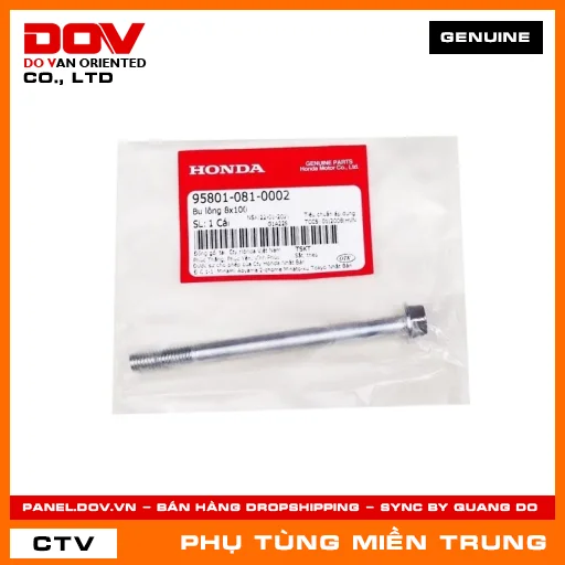 BU LÔNG 8X100 HONDA CHÍNH HÃNG (MÃ: 958010810002) — 958010810002