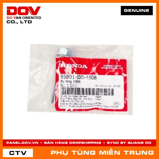 BU LÔNG 10X45 HONDA CHÍNH HÃNG (MÃ: 958011004508) — 958011004508