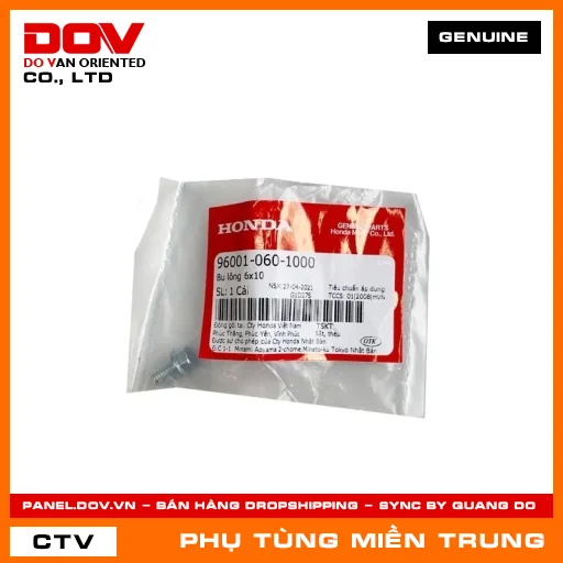 BU LÔNG 6X10 HONDA CHÍNH HÃNG (MÃ: 960010601000) — 960010601000