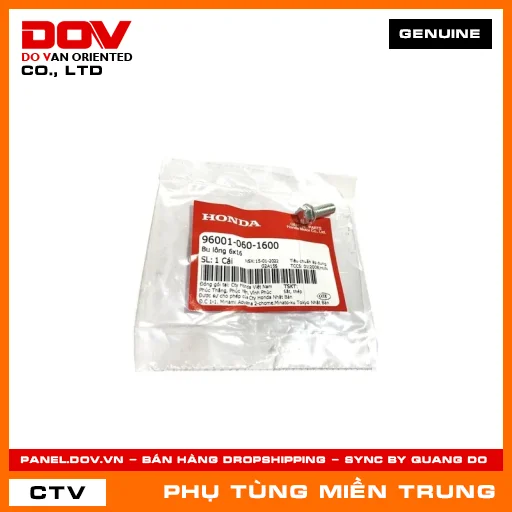 BU LÔNG 6X16 HONDA CHÍNH HÃNG (MÃ: 960010601600) — 960010601600