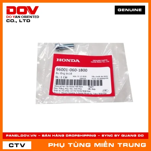 BU LÔNG 6X18 HONDA CHÍNH HÃNG (MÃ: 960010601800) — 960010601800