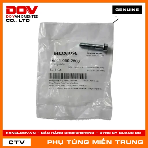BU LÔNG 6X28 HONDA CHÍNH HÃNG (MÃ: 960010602800) — 960010602800