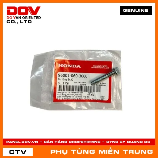 BU LÔNG 6X30 HONDA CHÍNH HÃNG (MÃ: 960010603000) — 960010603000