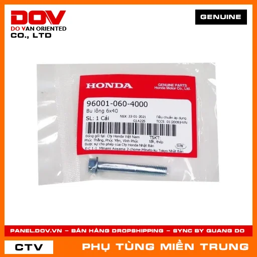 BU LÔNG 6X40 HONDA CHÍNH HÃNG (MÃ: 960010604000) — 960010604000
