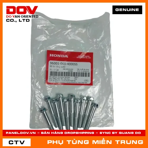 BỘ BU LÔNG 6X40 HONDA CHÍNH HÃNG (MÃ: 960010604000SS) — 960010604000SS