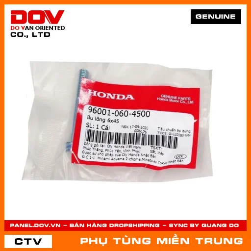 BU LÔNG 6X45 HONDA CHÍNH HÃNG (MÃ: 960010604500) — 960010604500