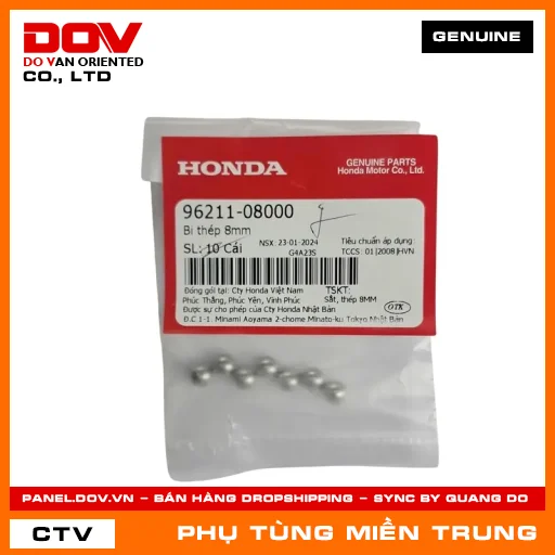 BI THÉP 8MM HONDA CHÍNH HÃNG (MÃ: 9621108000) — 9621108000