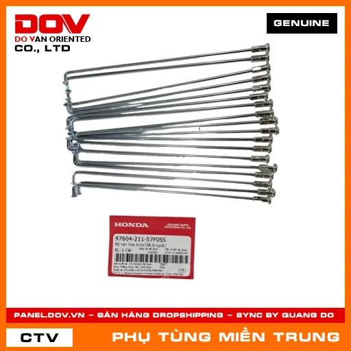 BỘ NAN HOA A10X158,5(NGOÀI) HONDA CHÍNH HÃNG (MÃ: 9760421157F0SS) — 9760421157F0SS