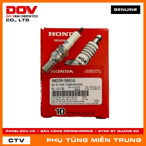BU GI NGK (CR8EH9)(NGK) HONDA CHÍNH HÃNG (MÃ: 9805958916) — 9805958916