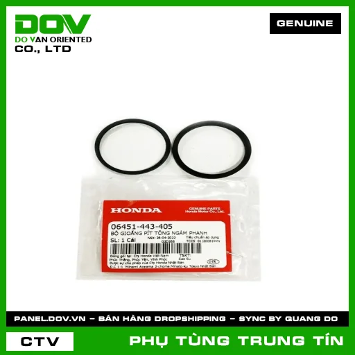 BỘ GIOĂNG PISTON NGÀM PHANH | 06451-443-405 | HONDA (NX500, SH 125/160) — 06451443405