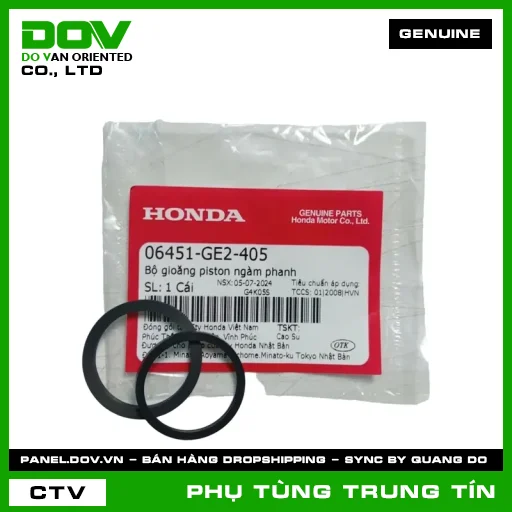 BỘ GIOĂNG PISTON NGÀM PHANH | 06451-GE2-405 | HONDA (CB150R, CB300R, CB500F, CBR500R, CLICK 110, FUTURE NEO, GOLDWING, MSX 125, PCX, PCX 125, PCX 160, SH 125/150, SH 125/160, SH 350, SH MODE, WAVE ALPHA) — 06451GE2405