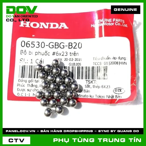 BỘ BI PHUỐC #6X23 TRÊN | 06530-GBG-B20 | HONDA (AIR BLADE 110, BLADE 110, CLICK 110, DREAM 110, FUTURE 125, FUTURE NEO, PCX, SUPER DREAM, WAVE 100, WAVE ALPHA, WAVE ALPHA 110, WAVE RSX 110, WINNER 150, WINNER R, WINNER X) — 06530GBGB20