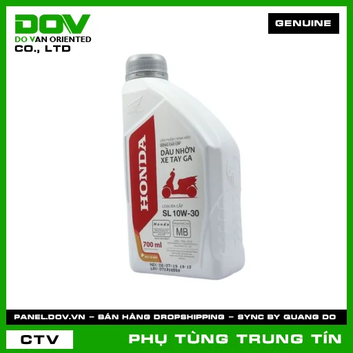 Chai dầu động cơ xe ga SL-MB10W-30 700ml | 08232-2MB-K0LVD | HONDA — 082322MBK0LVD
