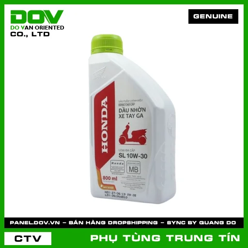 Chai dầu động cơ xe ga SL-MB10W-30 800ml | 08232-2MB-K8LVD | HONDA — 082322MBK8LVD