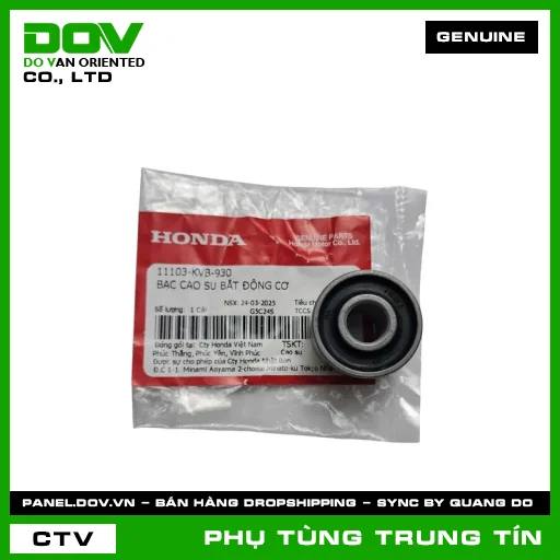 BẠC CAO SU BẮT ĐỘNG CƠ | 11103-KVB-930 | HONDA (AIR BLADE 125, AIR BLADE 125/150, AIR BLADE 125/160, LEAD 125, PCX, PCX 125, PCX 125/150, PCX 160, SH 125/150, SH 125/160, SH MODE, VARIO 160, VISION 110) — 11103KVB930