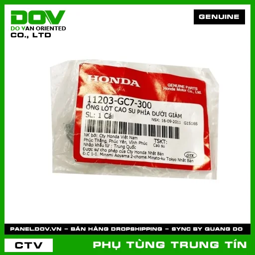 ỐNG LÓT CAO SU PHÍA DƯỚI GIẢM | 11203-GC7-300 | HONDA (SH 125/150, VISION 110) — 11203GC7300