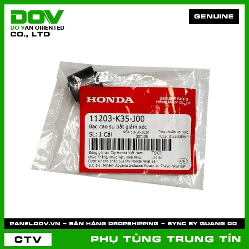 BẠC CAO SU BẮT GIẢM XÓC | 11203-K35-J00 | HONDA (AIR BLADE 125, AIR BLADE 125/150, AIR BLADE 125/160, LEAD 125, PCX, PCX 125, PCX 125/150, PCX 160, SH 125/150, SH 125/160, SH MODE, VARIO 160, VISION 110) — 11203K35J00