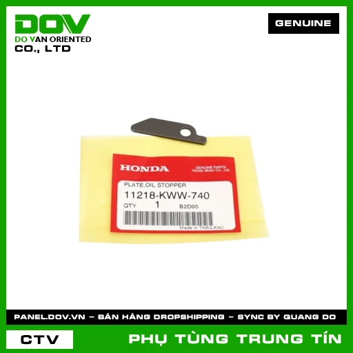 TẤM HÃM PHỚT THÂN MÁY TRÁI | 11218-KWW-740 | HONDA (BLADE 110, DREAM 110, WAVE ALPHA 110, WAVE RSX 110) — 11218KWW740