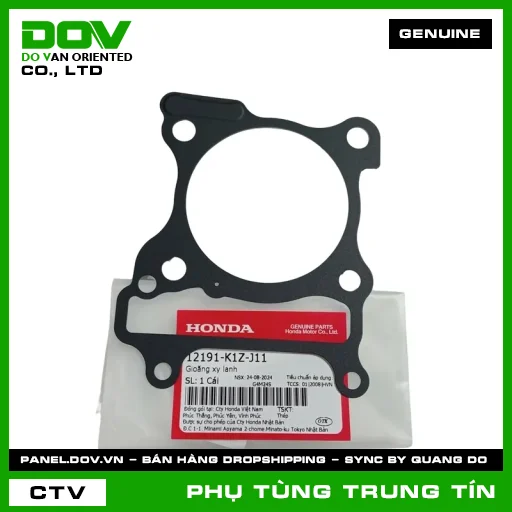 GIOĂNG XY LANH | 12191-K1Z-J11 | HONDA (AIR BLADE 125/160, PCX 160, VARIO 160) — 12191K1ZJ11
