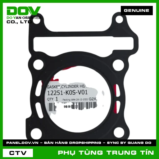GIOĂNG MẶT XY LANH MÁY | 12251-K0S-V01 | HONDA (AIR BLADE 125/160, PCX 160, SH 125/150, SH 125/160) — 12251K0SV01
