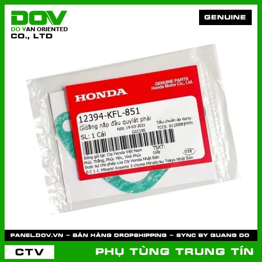 Gioăng nắp đầu quylát phải | 12394-KFL-851 | HONDA (WAVE 100, WAVE ALPHA) — 12394KFL851
