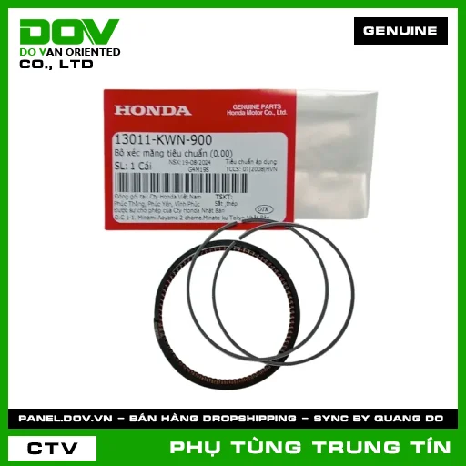 BỘ XÉC MĂNG TIÊU CHUẨN (0.00) | 13011-KWN-900 | HONDA (AIR BLADE 125, LEAD 125, PCX, SH 125/150, SH MODE) — 13011KWN900