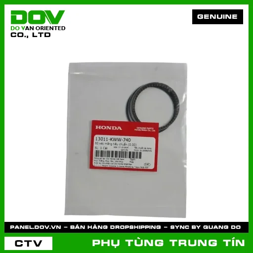 BỘ XÉC MĂNG TIÊU CHUẨN (0.00) | 13011-KWW-740 | HONDA (AIR BLADE 110, BLADE 110, DREAM 110, VISION 110, WAVE ALPHA 110, WAVE RSX 110) — 13011KWW740