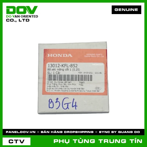 BỘ XÉC MĂNG CỐT 1 (0.25) | 13012-KFL-852 | HONDA (SUPER DREAM, WAVE 100, WAVE ALPHA) — 13012KFL852