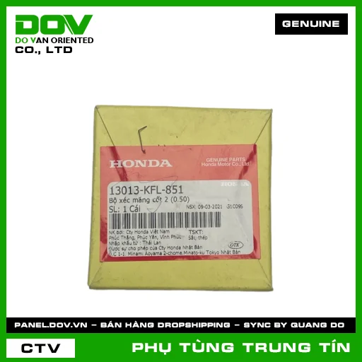 BỘ XÉC MĂNG CỐT 2 (0.50) | 13013-KFL-851 | HONDA (SUPER DREAM, WAVE 100, WAVE ALPHA, WAVE RSX 110) — 13013KFL851