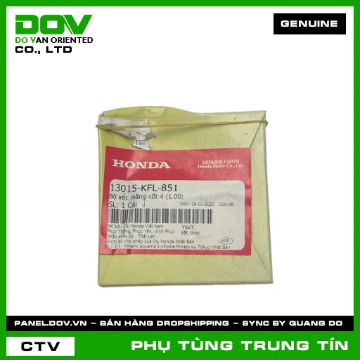 Bộ xéc măng cốt 4 (1.00) | 13015-KFL-851 | HONDA (SUPER DREAM, WAVE 100, WAVE ALPHA, WAVE RSX 110) — 13015KFL851