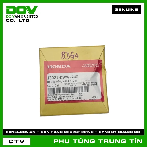BỘ XÉC MĂNG CỐT 1 (0.25) | 13021-KWW-740 | HONDA (AIR BLADE 110, BLADE 110, DREAM 110, VISION 110, WAVE ALPHA 110, WAVE RSX 110) — 13021KWW740