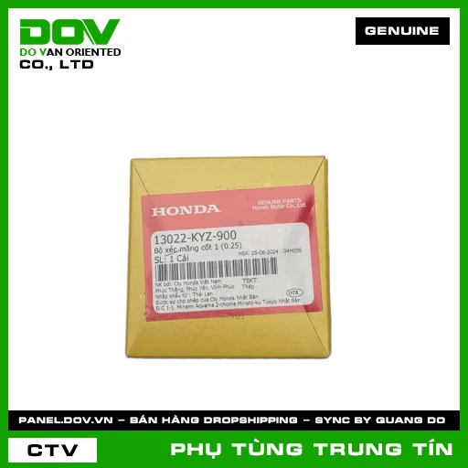 BỘ XÉC MĂNG CỐT 1 (0.25) | 13022-KYZ-900 | HONDA (FUTURE 125, MSX 125, SUPER CUB C125) — 13022KYZ900