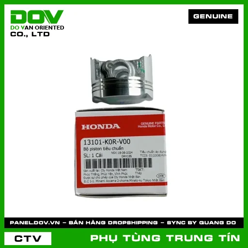 BỘ PISTON TIÊU CHUẨN | 13101-K0R-V00 | HONDA (AIR BLADE 125/160, LEAD 125, SH 125/150, SH 125/160, SH MODE) — 13101K0RV00