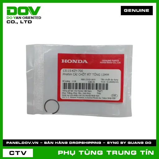 PHANH CÀI CHỐT PÍT TÔNG 13MM | 13115-KZY-700 | HONDA (AIR BLADE 125/150, AIR BLADE 125/160, CB150R, CBR150R, LEAD 125, PCX, PCX 125/150, PCX 160, SH 125/150, SH 125/160, SH MODE, VARIO 160, WINNER 150, WINNER R, WINNER X) — 13115KZY700