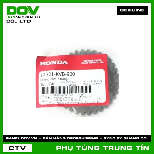 Nhông cam 34răng | 14321-KVB-900 | HONDA (AIR BLADE 110, CLICK 110, LEAD 110) — 14321KVB900