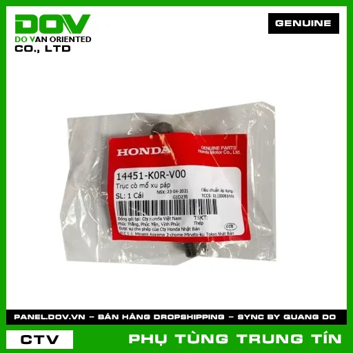 TRỤC CÒ MỔ XU PÁP | 14451-K0R-V00 | HONDA (AIR BLADE 125/160, LEAD 125, PCX 160, SH 125/150, SH 125/160, SH MODE, VARIO 160) — 14451K0RV00
