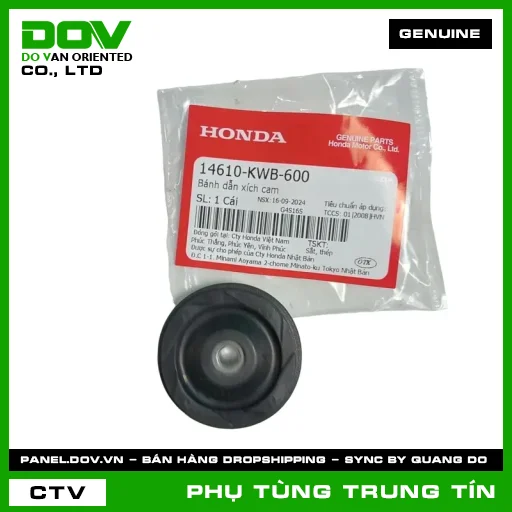 BÁNH DẪN XÍCH CAM | 14610-KWB-600 | HONDA (BLADE 110, DREAM 110, FUTURE 125, MSX 125, SUPER CUB C125, WAVE ALPHA 110, WAVE RSX 110) — 14610KWB600