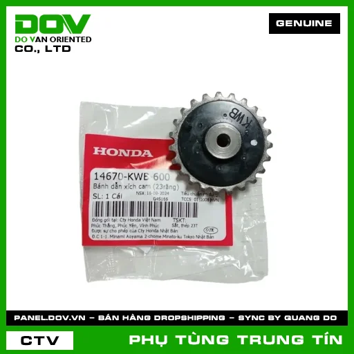 BÁNH DẪN XÍCH CAM (23RĂNG) | 14670-KWB-600 | HONDA (BLADE 110, DREAM 110, WAVE ALPHA 110, WAVE RSX 110) — 14670KWB600