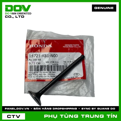 XU PÁP XẢ | 14721-K81-N00 | HONDA (BLADE 110, WAVE ALPHA 110, WAVE RSX 110) — 14721K81N00