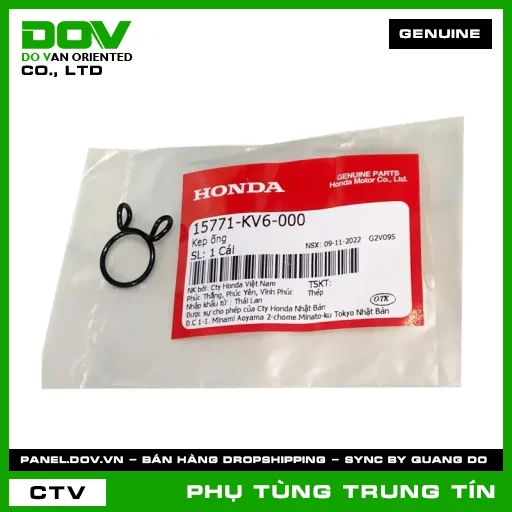 KẸP ỐNG | 15771-KV6-000 | HONDA (BLADE 110, CB250 NIGHTHAWK, CB500F, CB500X, CBR500R, DREAM 110, FUTURE 125, MSX 125, NX500, WAVE ALPHA, WAVE ALPHA 110, WAVE RSX 110) — 15771KV6000